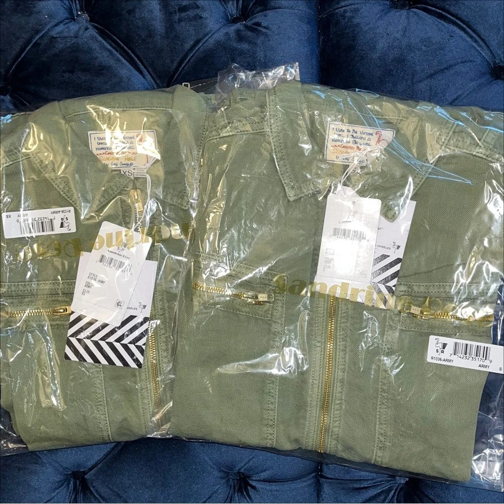 Sandrine Rose xFree People Army Zippers & Pockets Coverall Jumpsuit SzXS or SzS - Picture 16 of 16